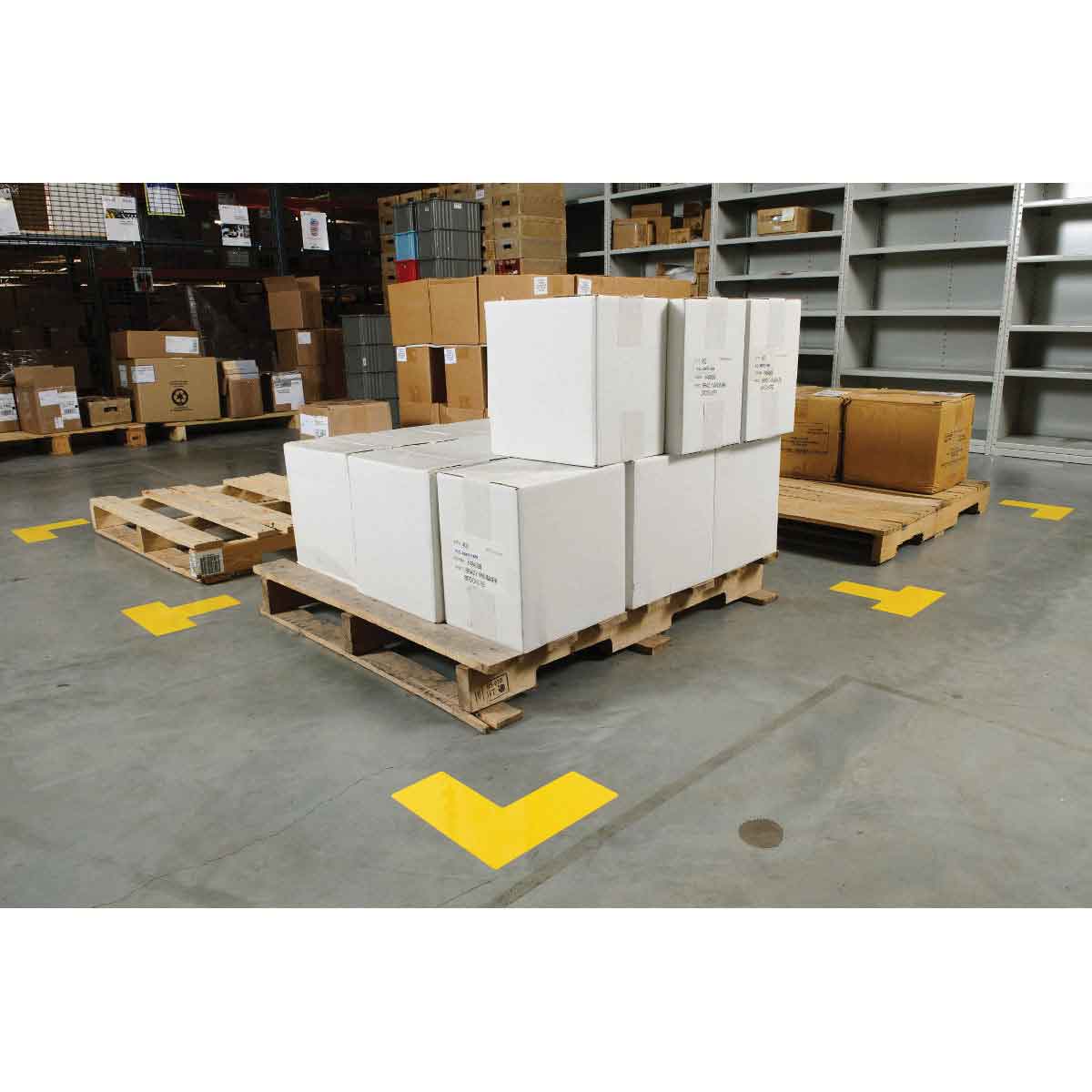 Eckemarkierung - Ls - 76,2mm x 203,2mm Gelbe Toughstripe Floor Marking Polyester