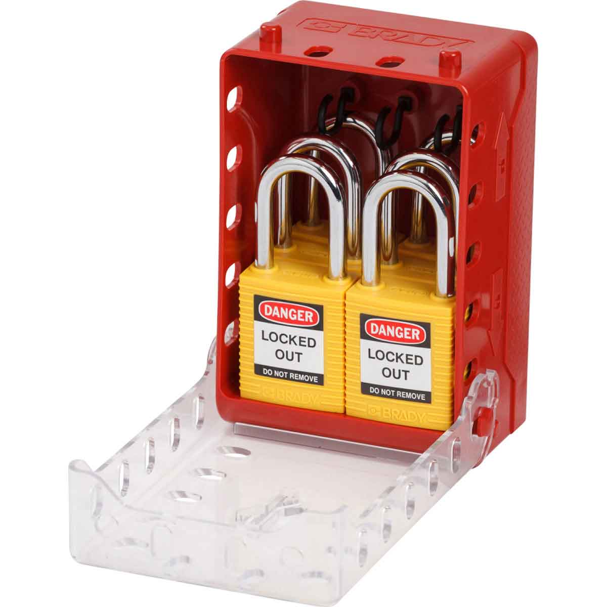 Ultrakompakter Verschlusskasten + 6 gelbe KD-Schlösser