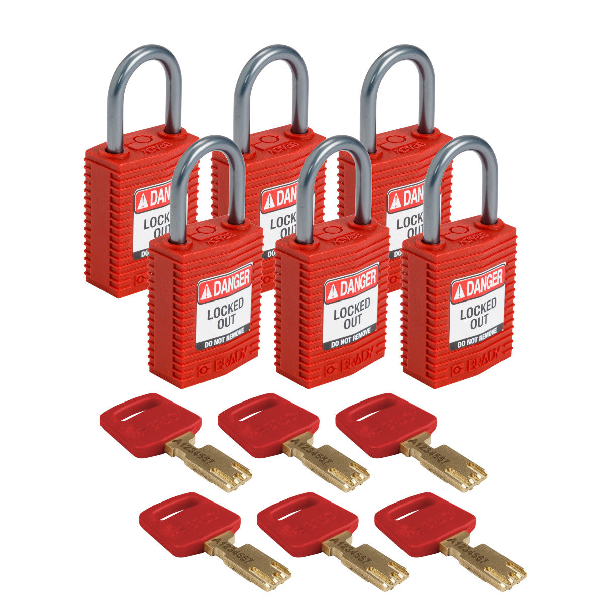 SafeKey Compact Nylon-Vorhängeschlösser mit Aluminiumbügel für Lockout-Anwendungen