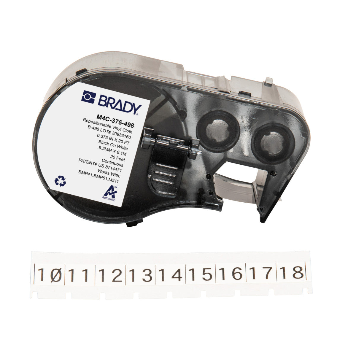 Étiquettes pour imprimantes d'étiquettes M410/BMP41/M510/BMP51/M511