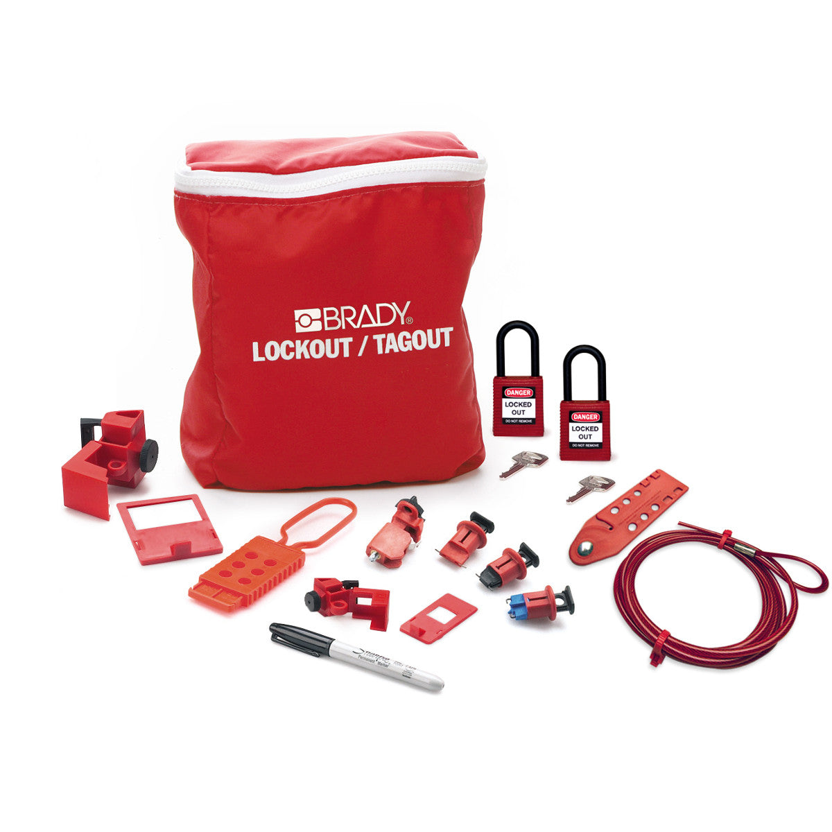 Lockout-Set für Elektriker + Vorhängeschloss