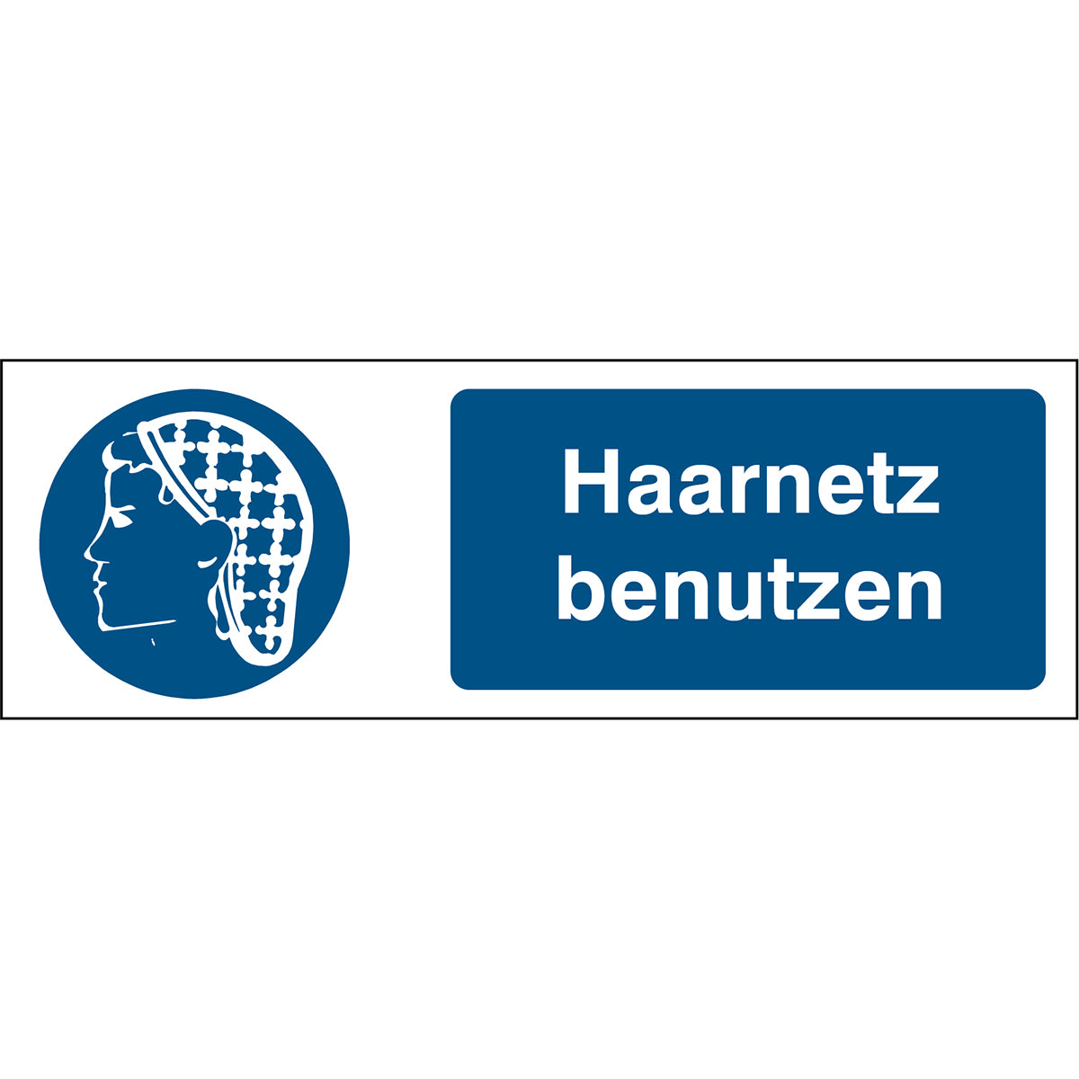 Gebotsschilder - Haarnetz benutzen