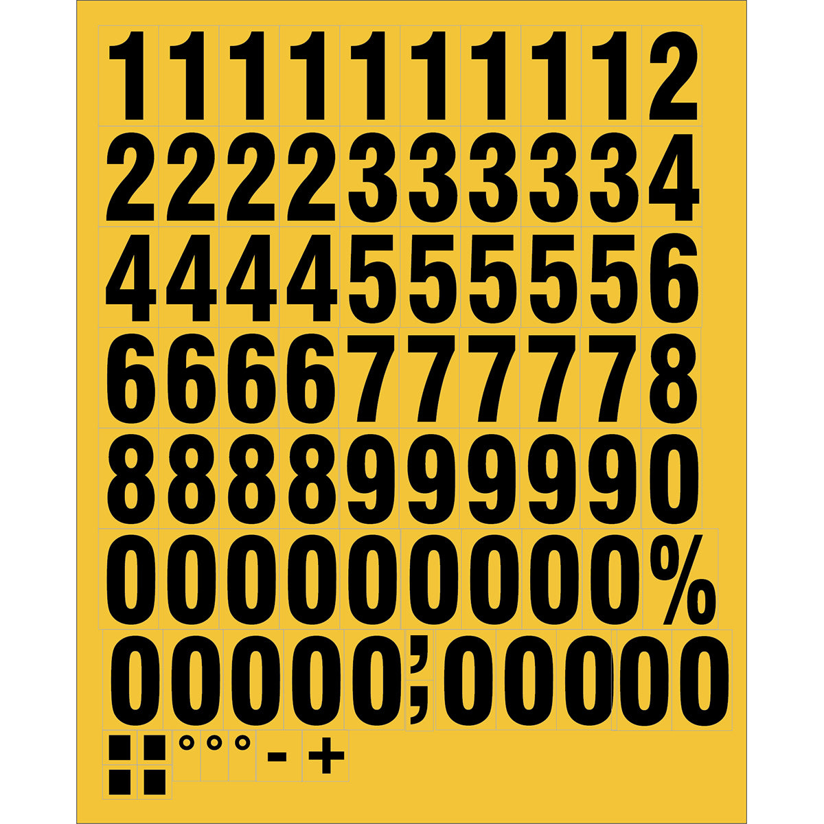 Magnetische Zahlen, Gelb, 39 x 43 mm