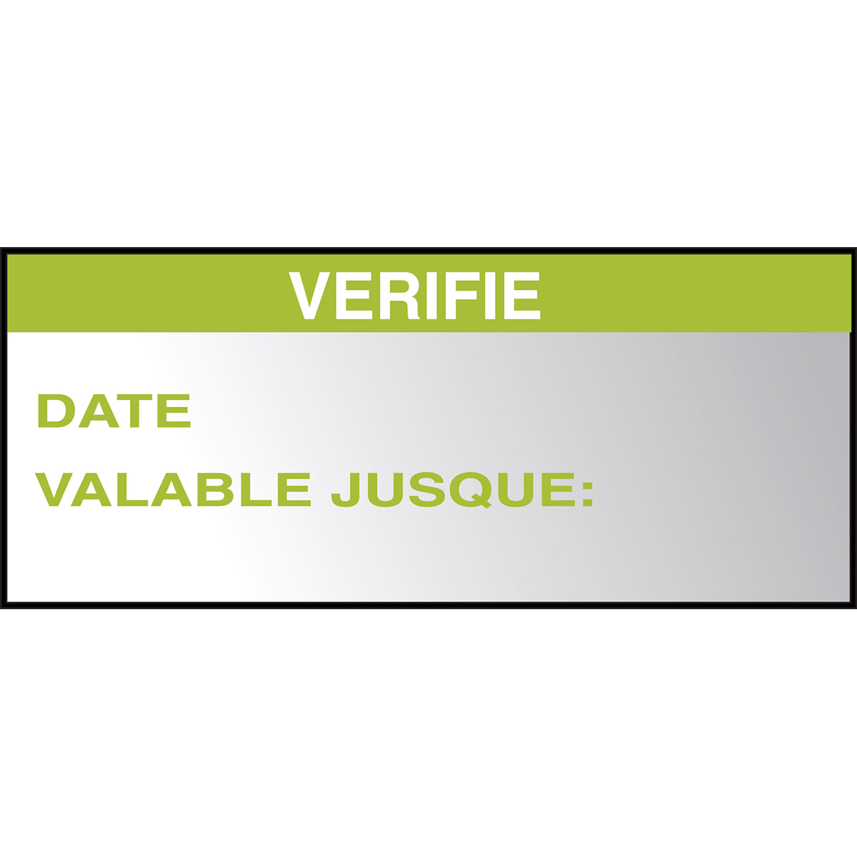 Etiquettes à compléter en aluminium (produit francophone)