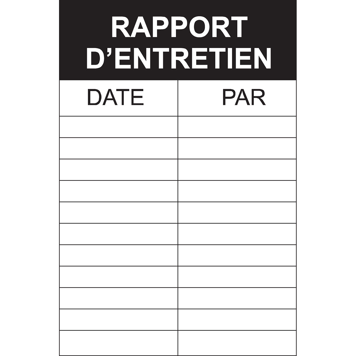 Etiquettes d’entretien (produit francophone)