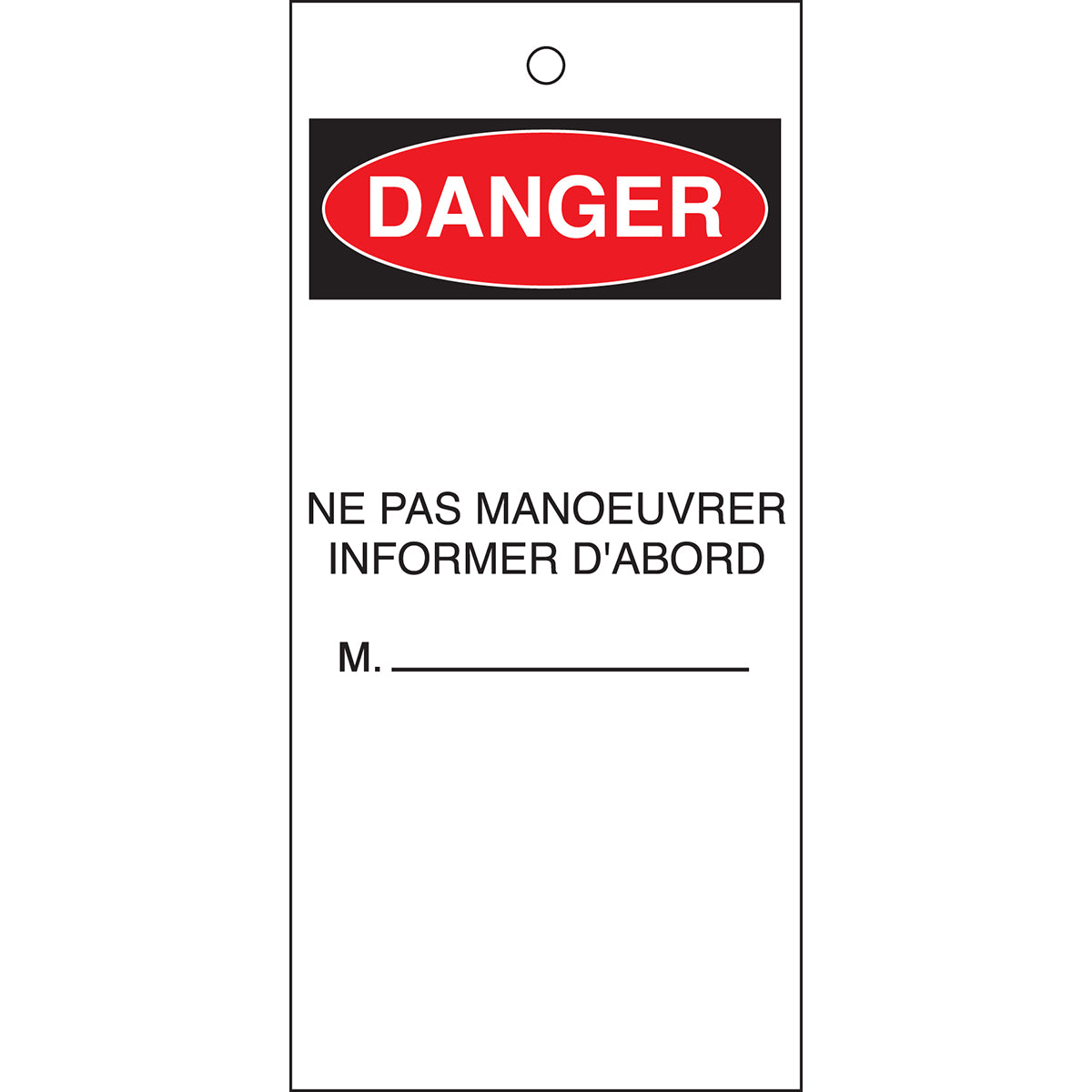 Pour avertir des risques liés aux products & machines (produit francophone)