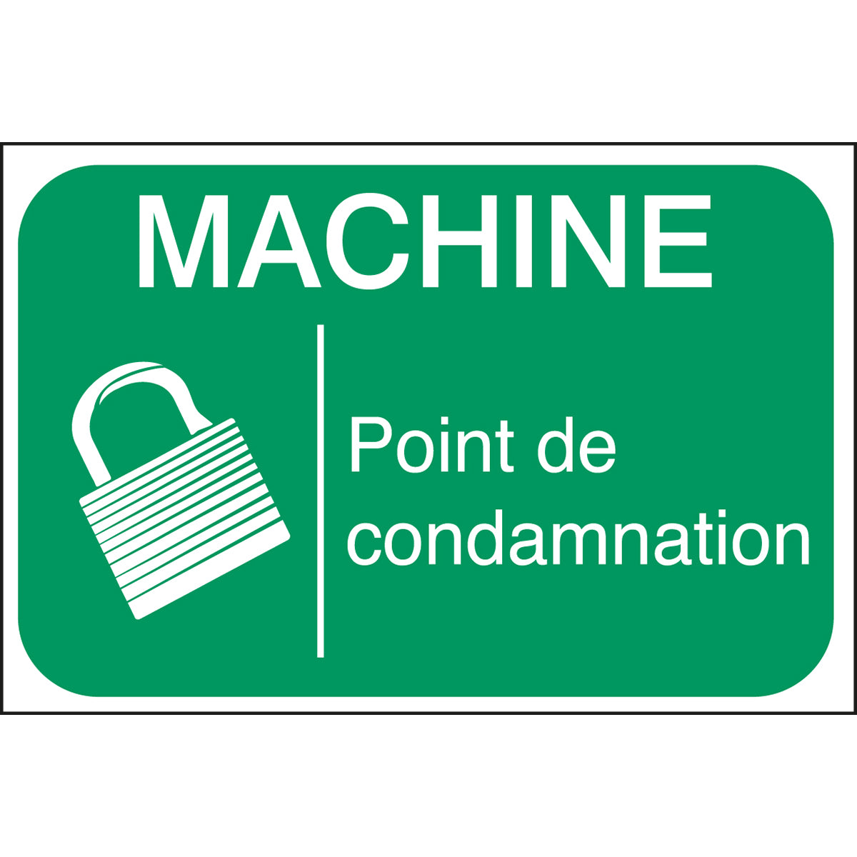 Étiquettes adhésives : Sécurité auprès des machines (produit francophone)