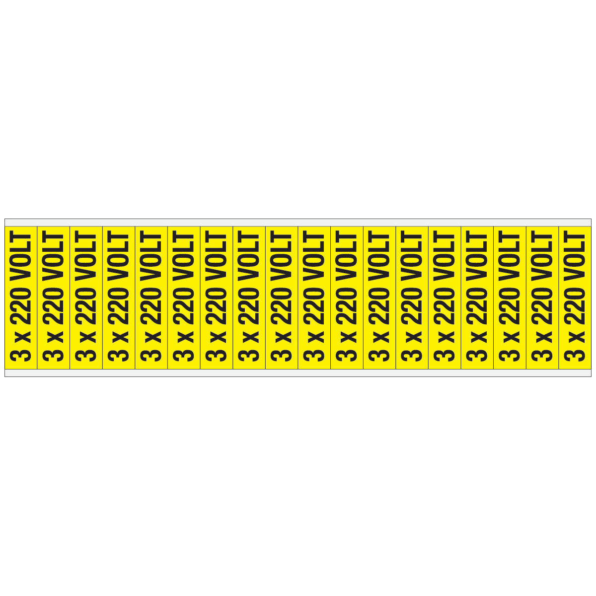 Warnschilder für die Spannungskennzeichnung - 3 x 220 VOLT