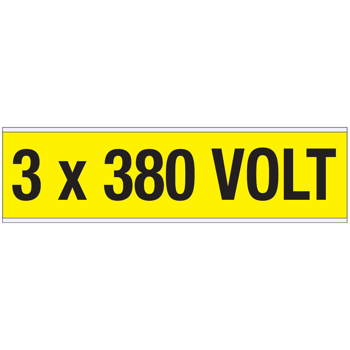 Warnschilder für die Spannungskennzeichnung - 3 x 380 VOLT