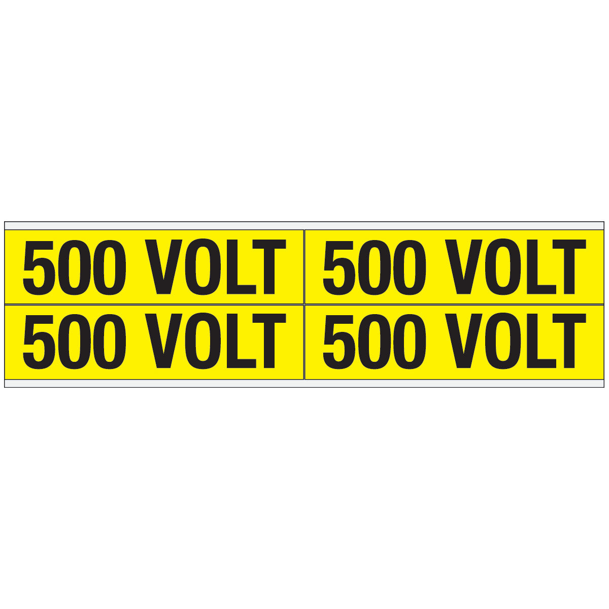 Warnschilder für die Spannungskennzeichnung - 500 VOLT
