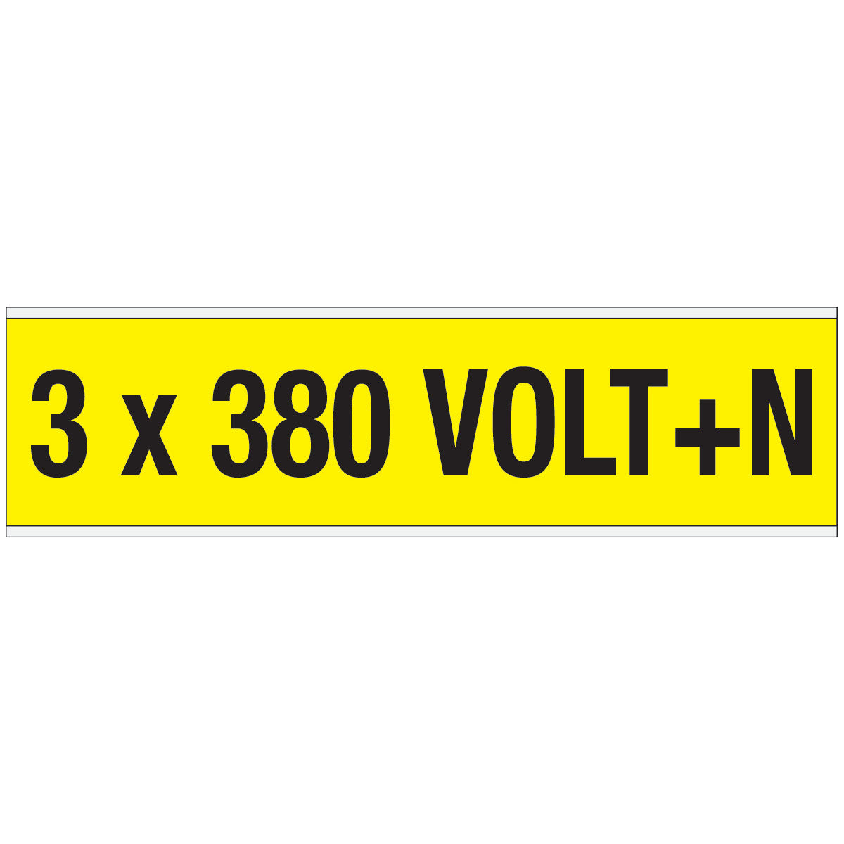 Warnschilder für die Spannungskennzeichnung - 3 x 380 VOLT+N
