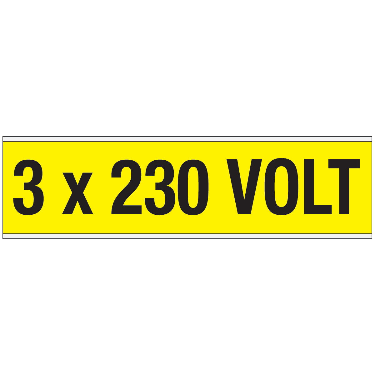 Warnschilder für die Spannungskennzeichnung - 3 x 230 VOLT
