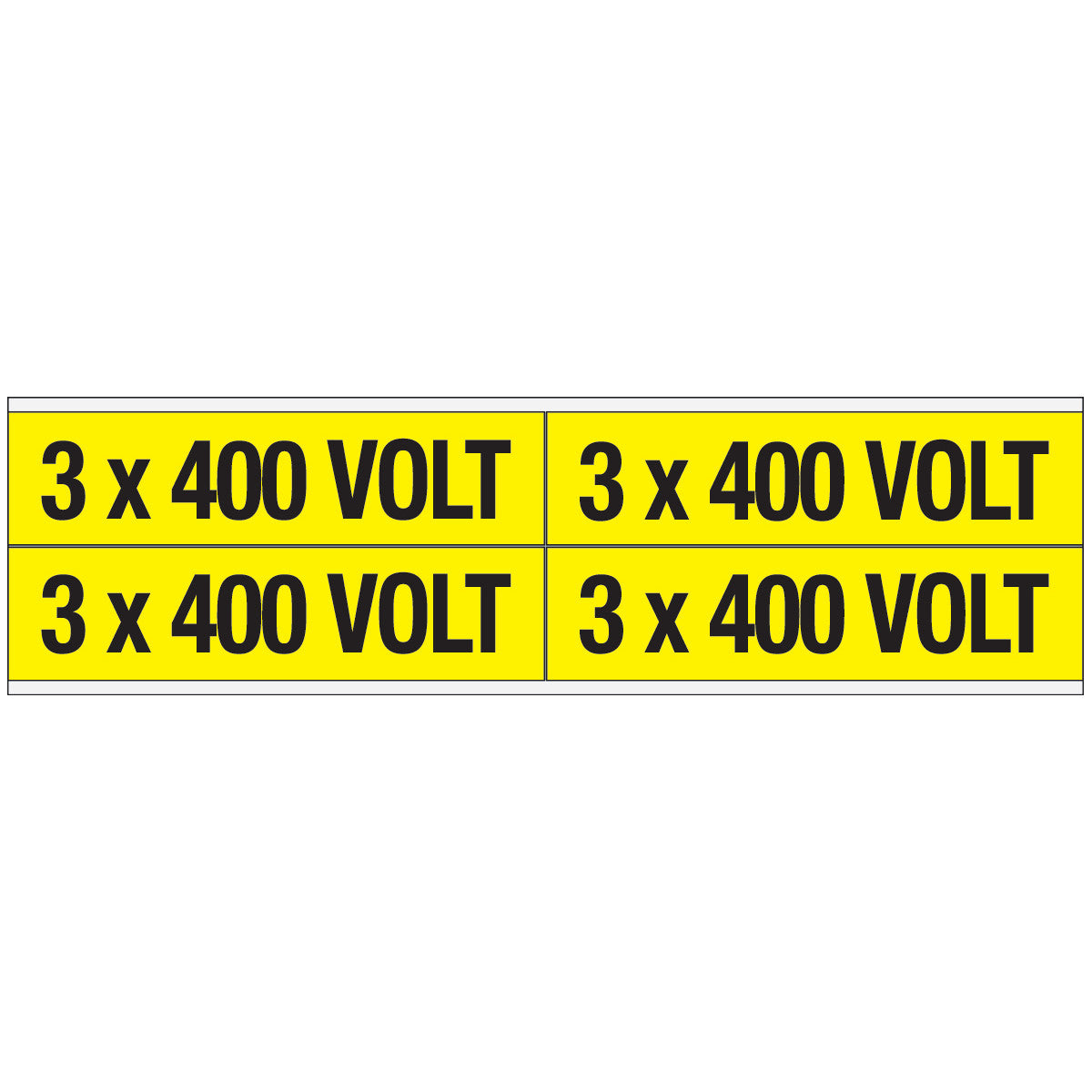 Warnschilder für die Spannungskennzeichnung - 3 x 400 VOLT