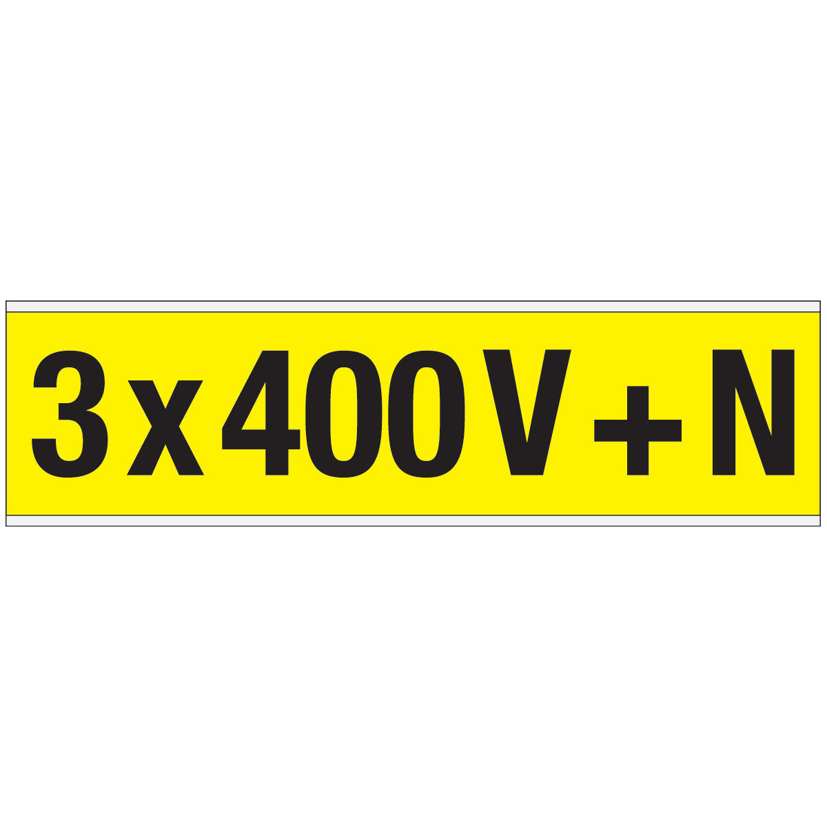 Warnschilder für die Spannungskennzeichnung - 3 x 400 V + N