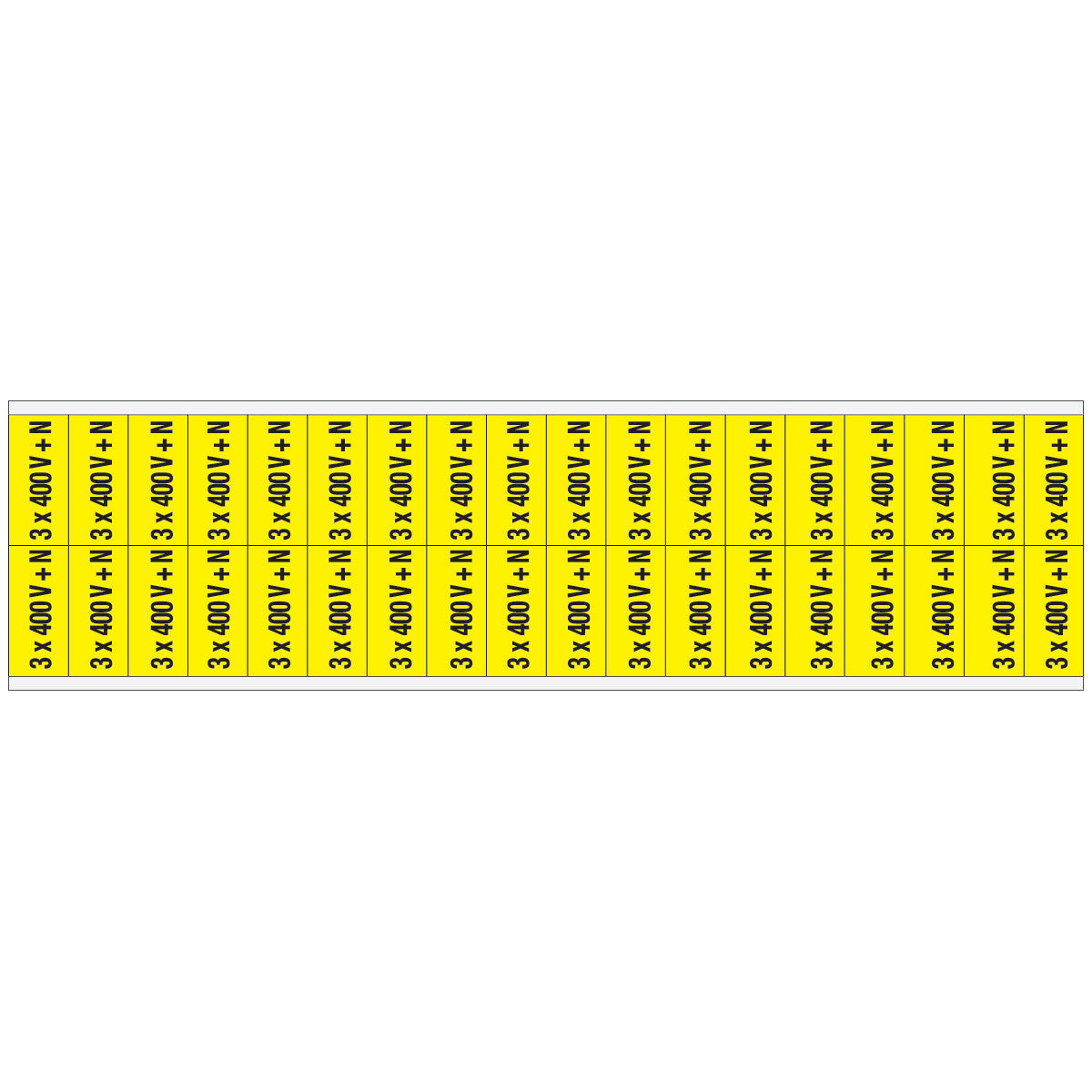 Warnschilder für die Spannungskennzeichnung - 3 x 400 V + N