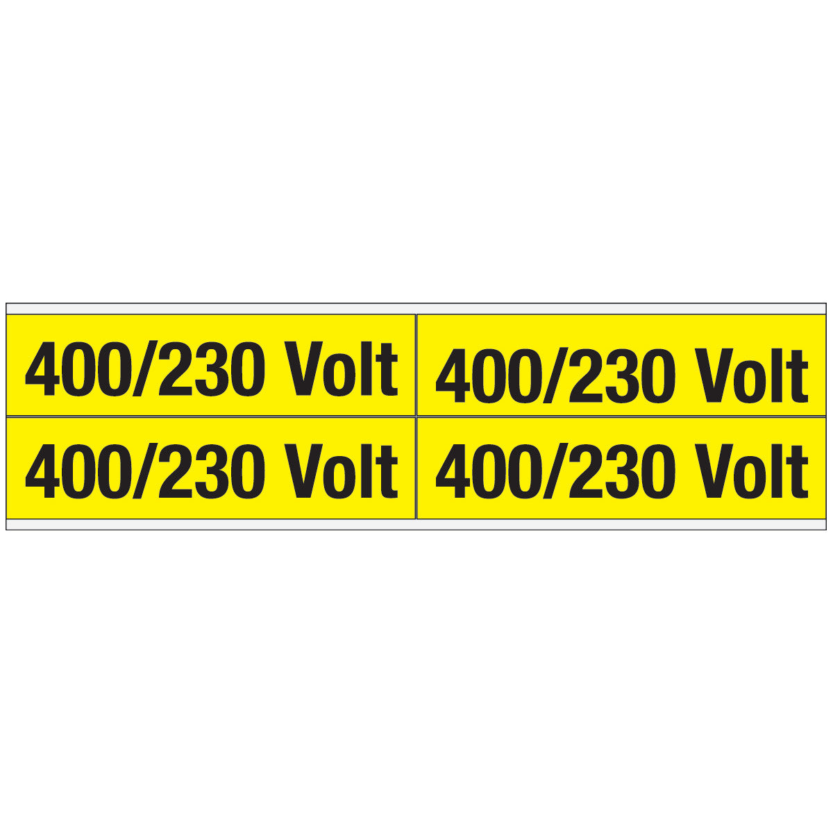Warnschilder für die Spannungskennzeichnung - 400/230 Volt