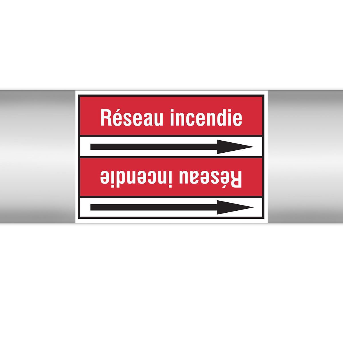 Marqueurs en rouleau continu, sans pictogramme - Réseau incendie (produit francophone)