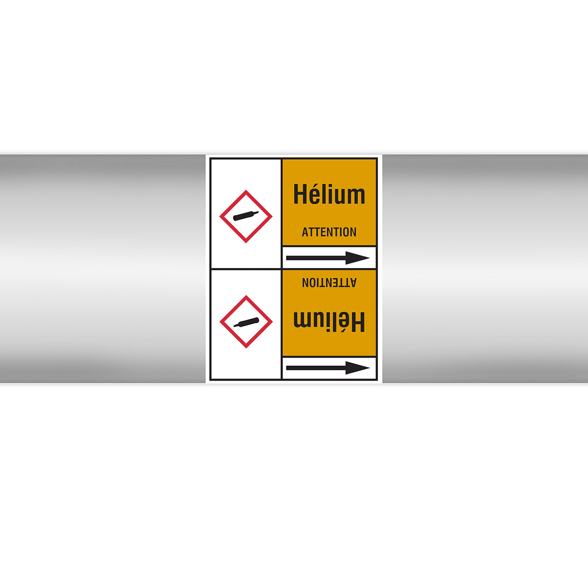Marqueurs en rouleau continu, avec pictogrammes - Hélium (produit francophone)
