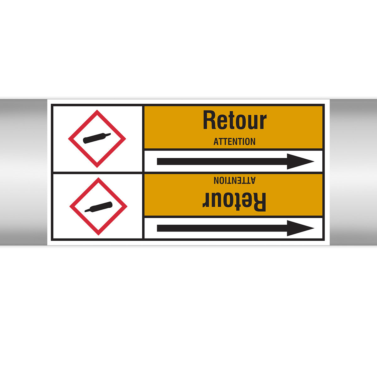 Marqueurs en rouleau continu, sans pictogramme - Retour (produit francophone)
