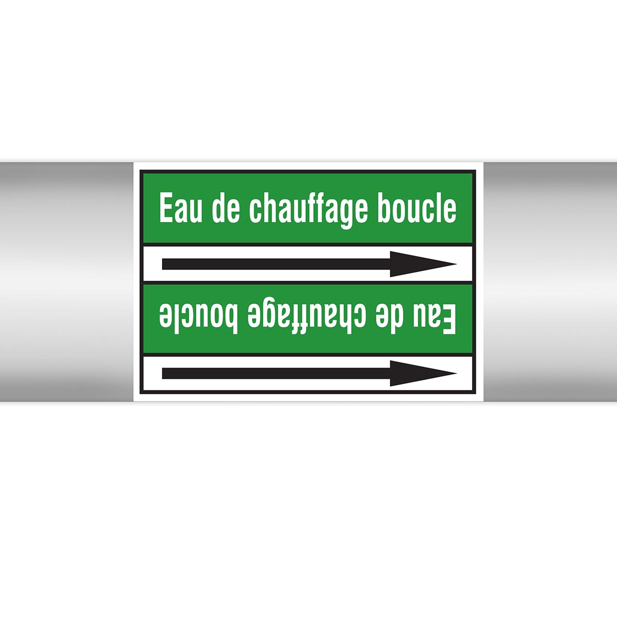 Marqueurs en rouleau continu, sans pictogramme - Eau de chauffage boucle (produit francophone)