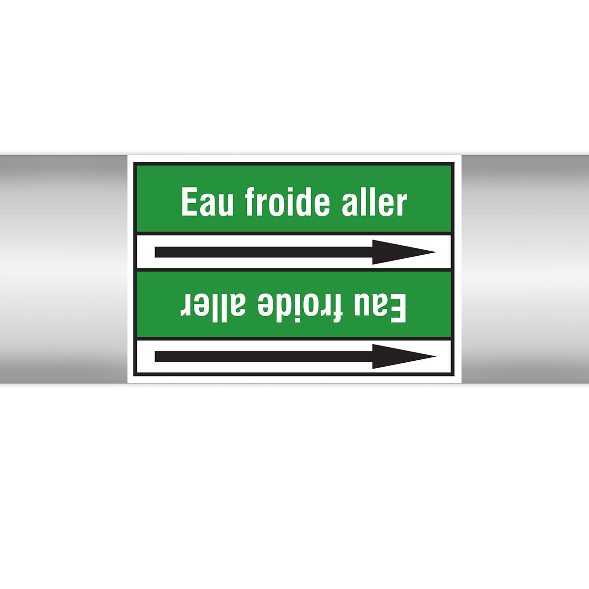 Marqueurs en rouleau continu, sans pictogramme - Eau froide aller (produit francophone)
