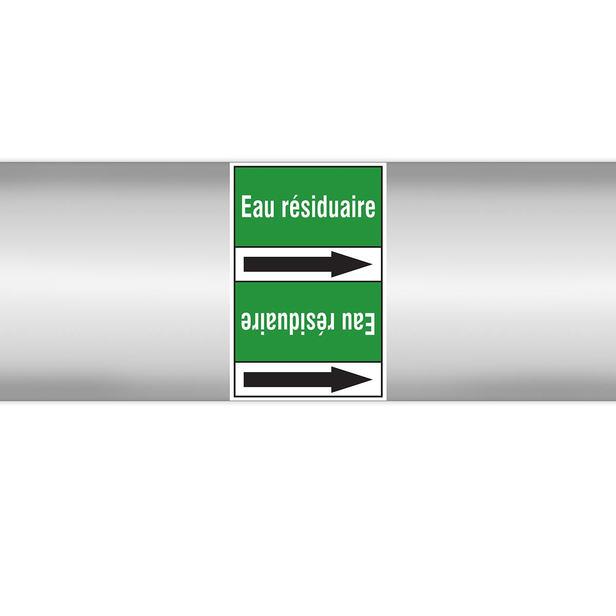 Marqueurs en rouleau continu, sans pictogramme - Eau résiduaire (produit francophone)