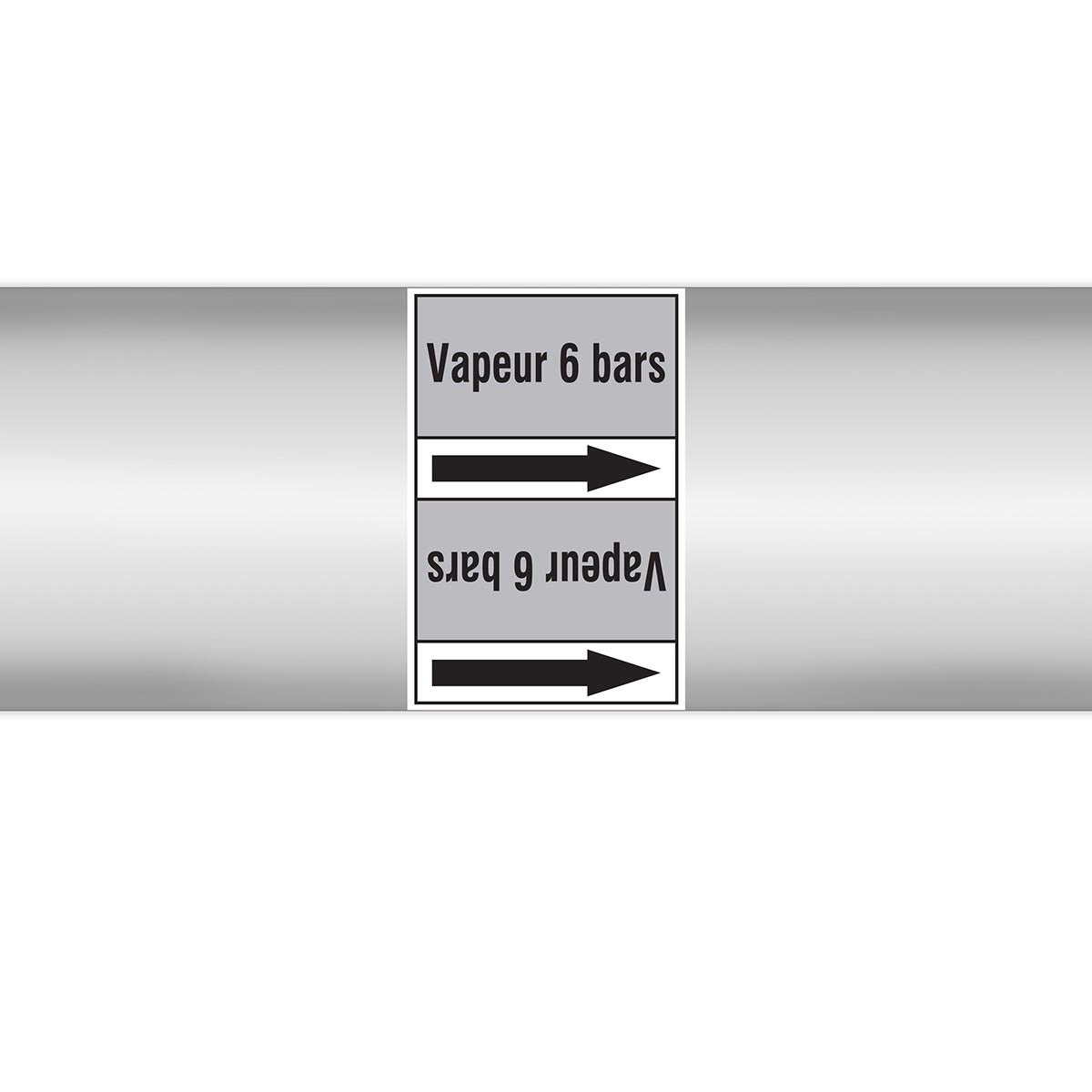 Marqueurs en rouleau continu, sans pictogramme - Vapeur 6 barres (produit francophone)