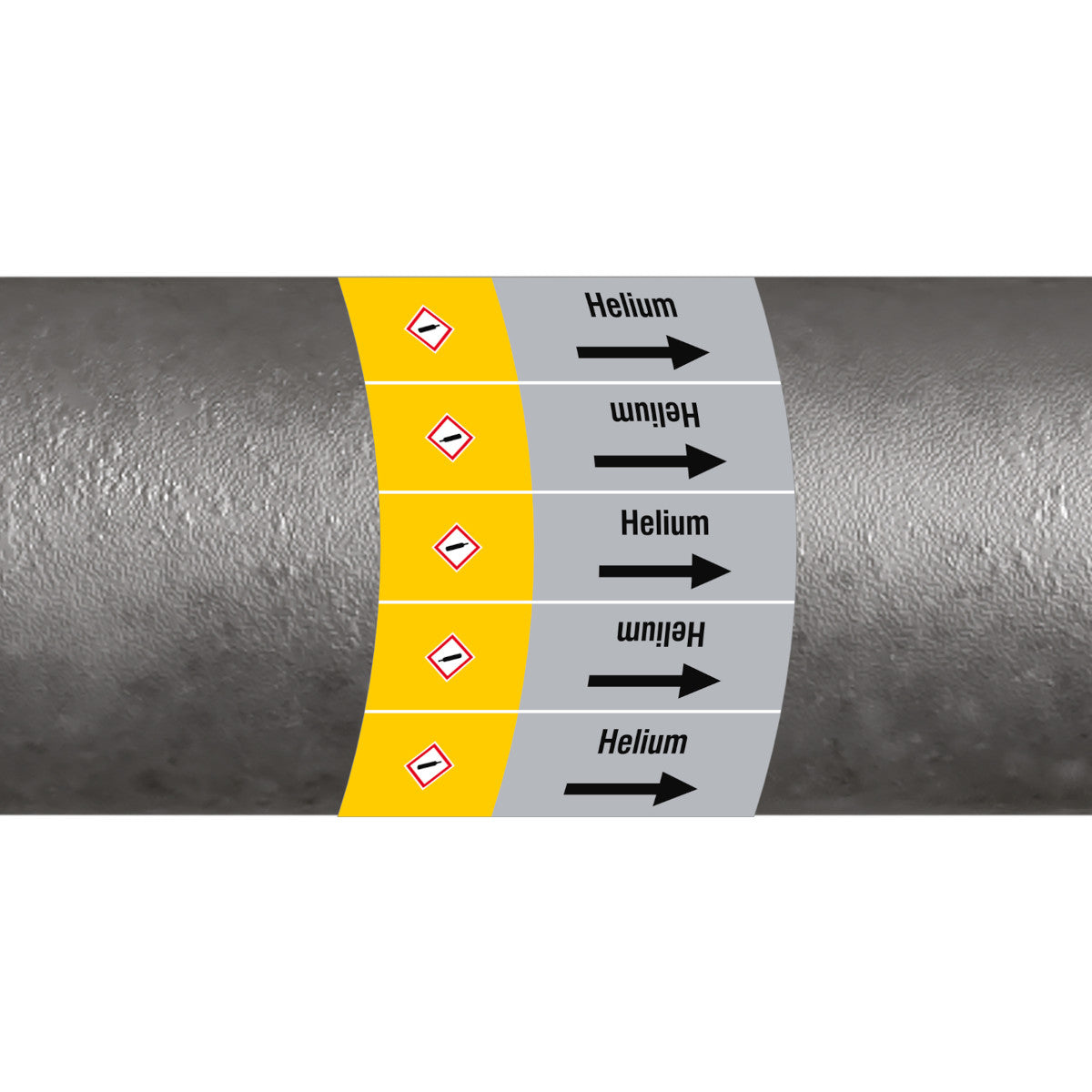 Marqueurs de tuyaux ISO 20560 - Gaz