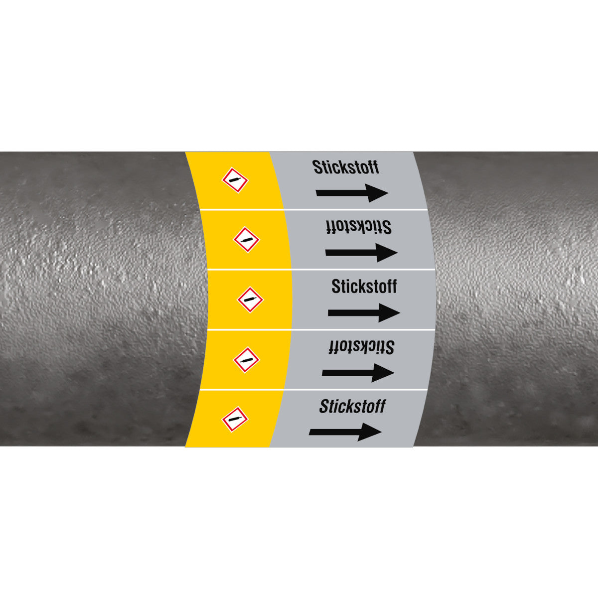 ISO 20560 Rohrmarkierer - Gas