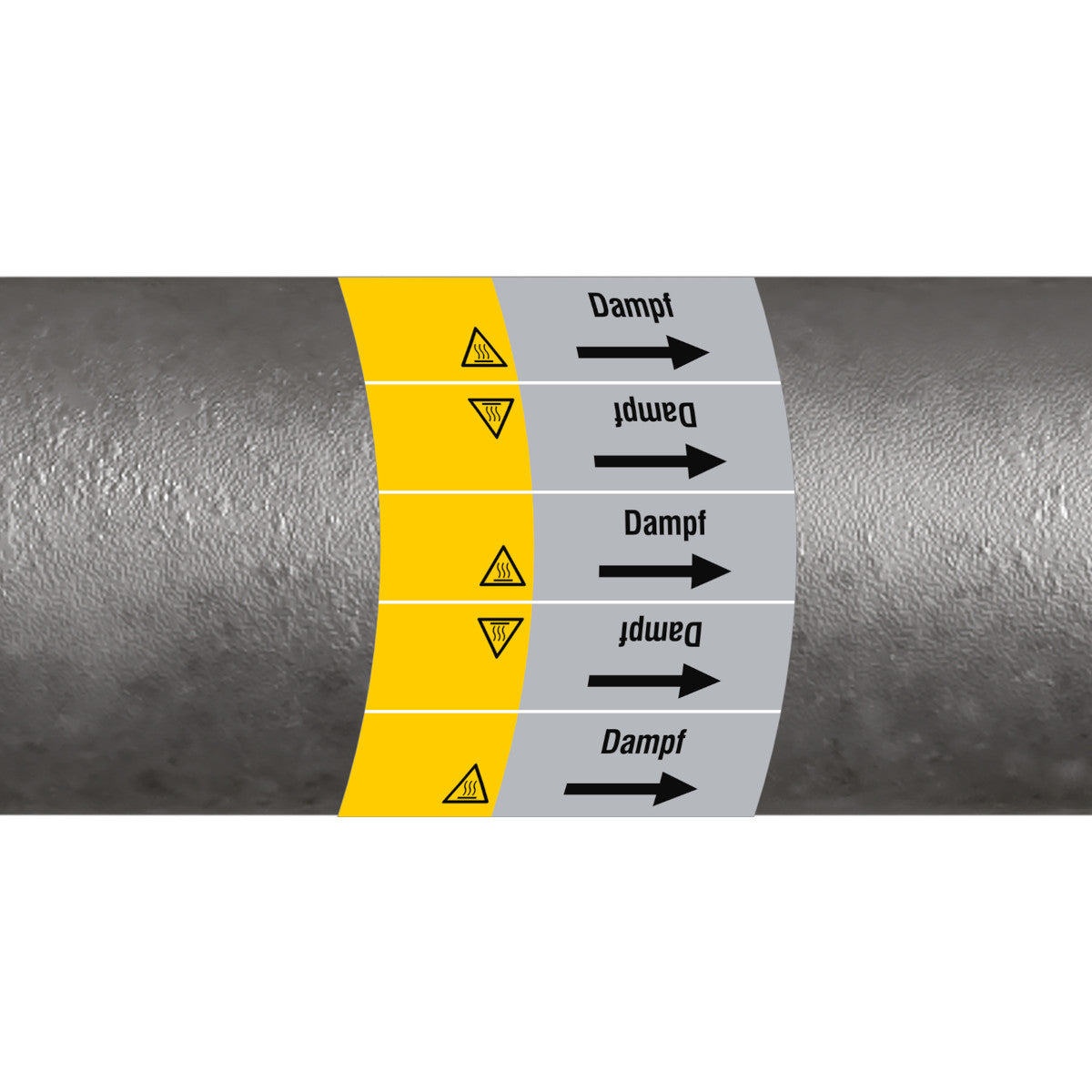 ISO 20560 Rohrmarkierer - Gas