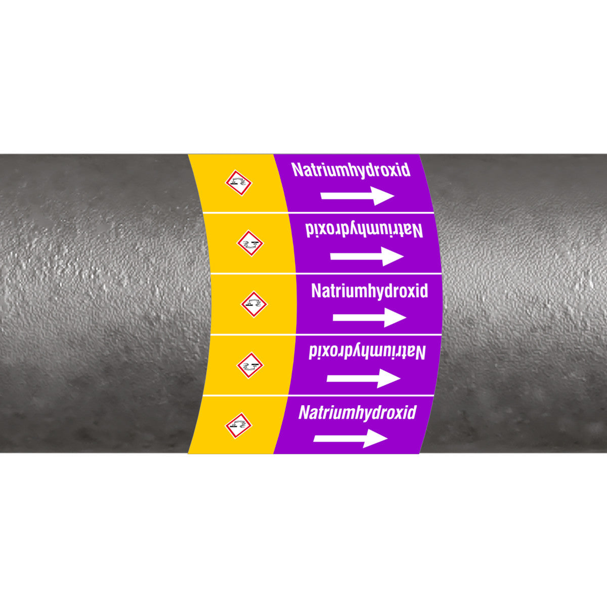 ISO 20560 Marqueurs de tuyauterie - alcalis