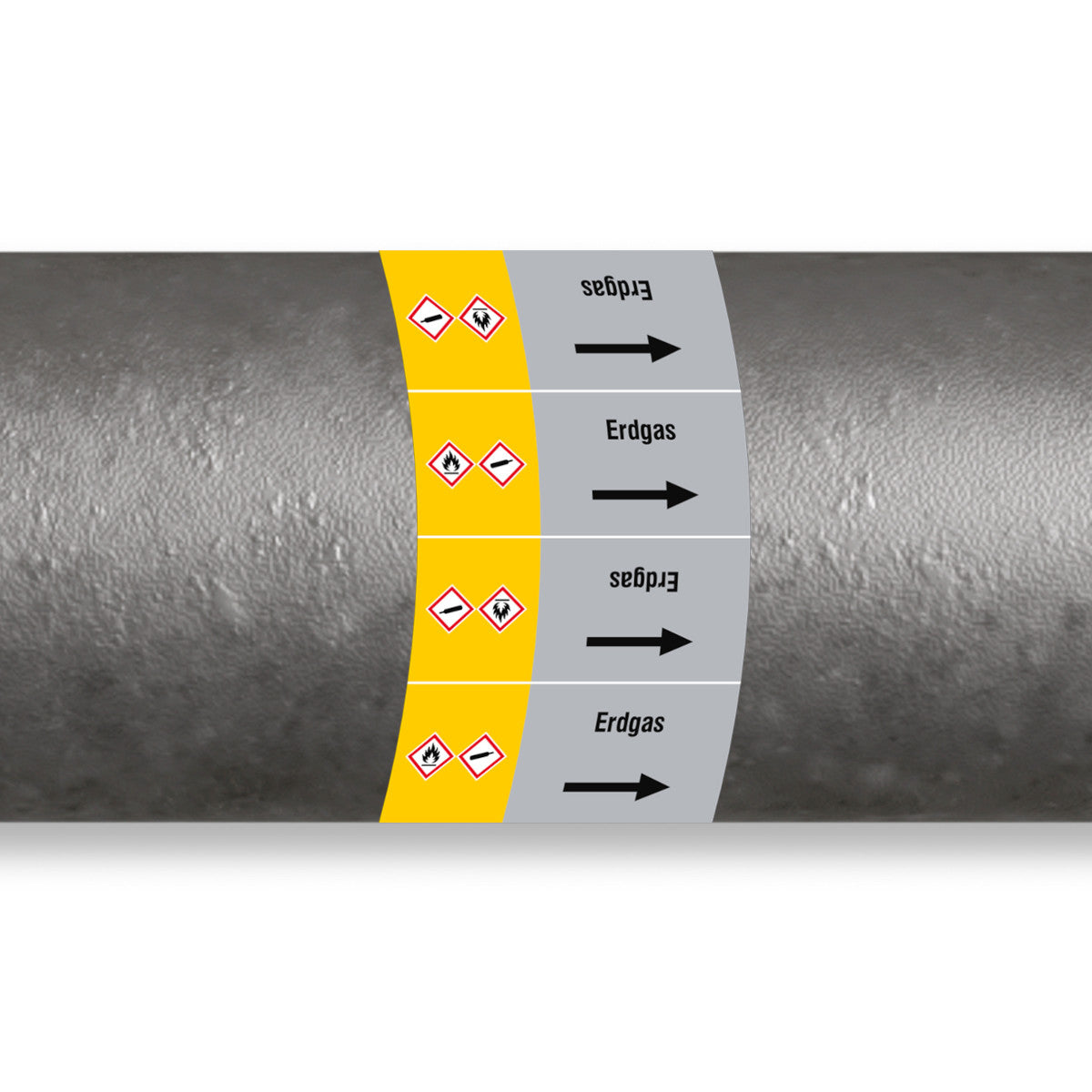 ISO 20560 Rohrmarkierer - Gas