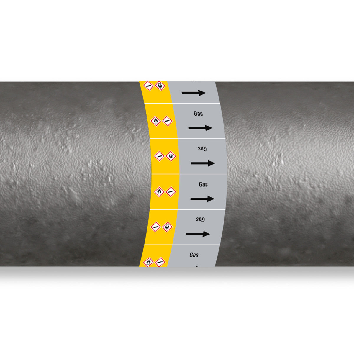 ISO 20560 Rohrmarkierer - Gas