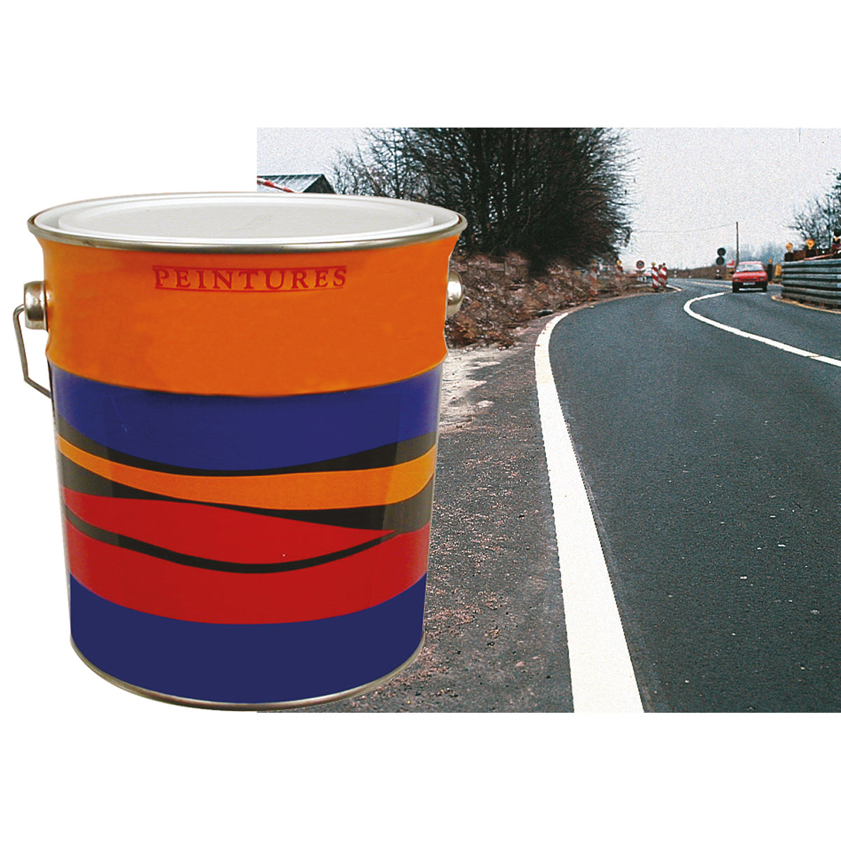 Peinture de marquage routier - blanche