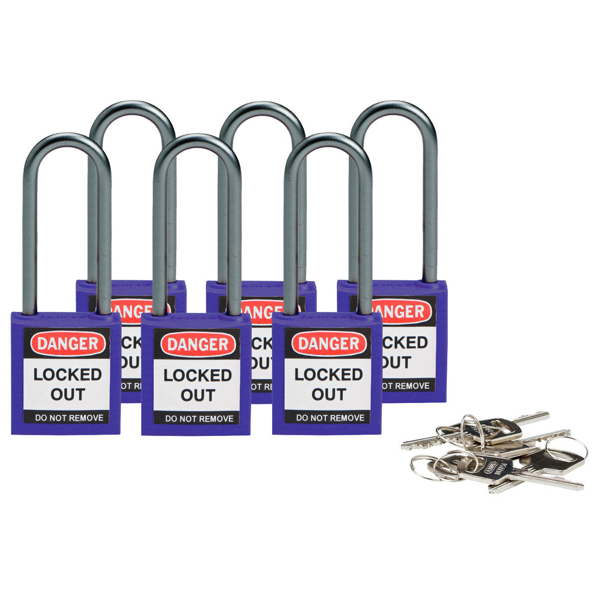 Compact Brady security locks with a 50 mm shackle - Keyed Different