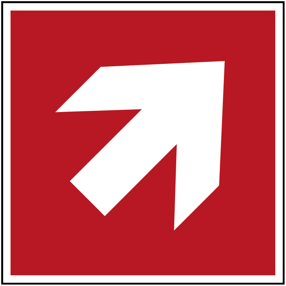 ISO Sicherheitskennzeichnung - Richtungsangabe diagonal