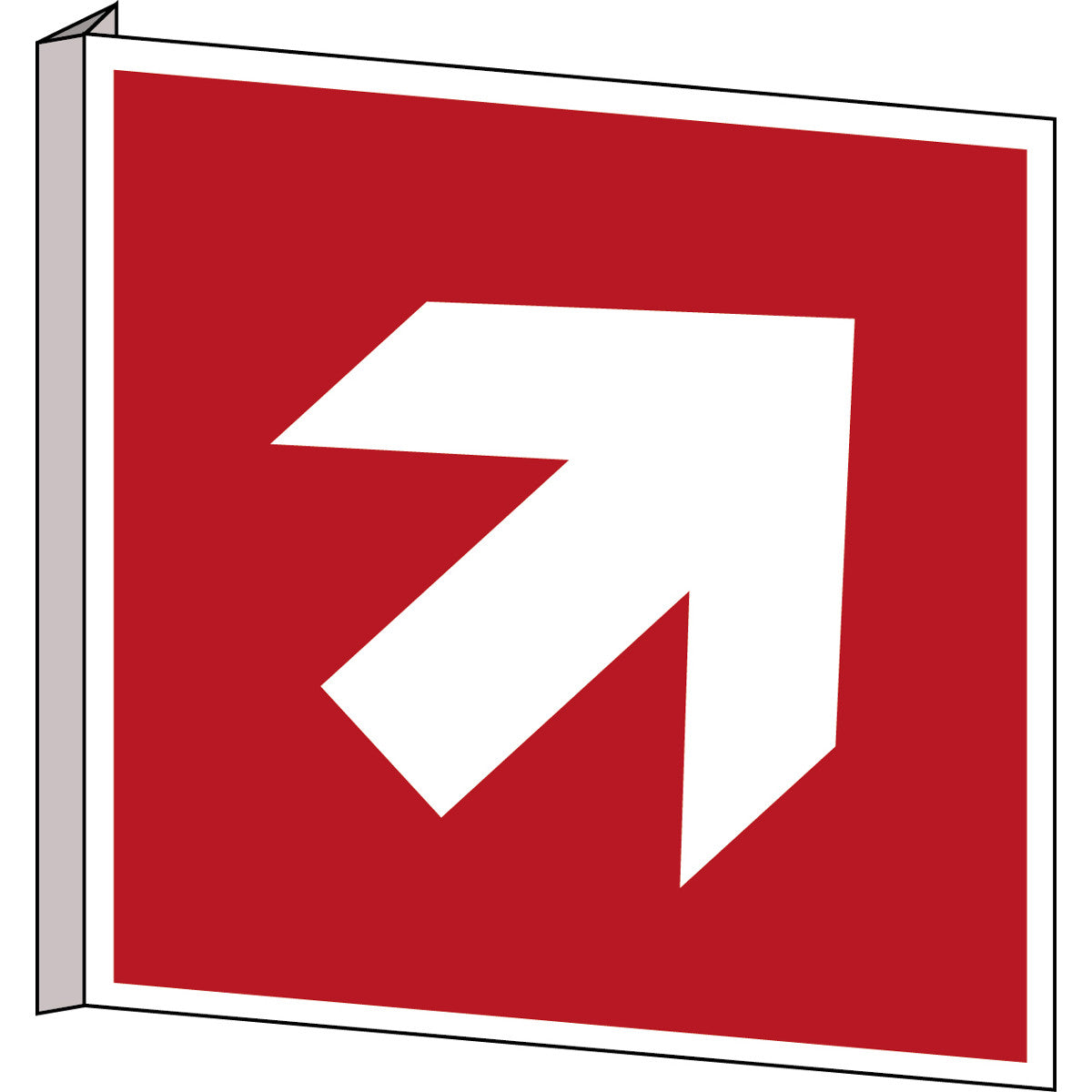 ISO Sicherheitskennzeichnung - Richtungsangabe diagonal