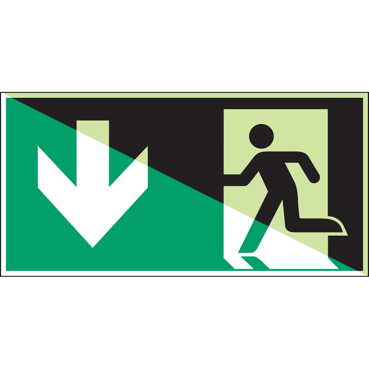 Notausgang (links) – Sicherheitsschild