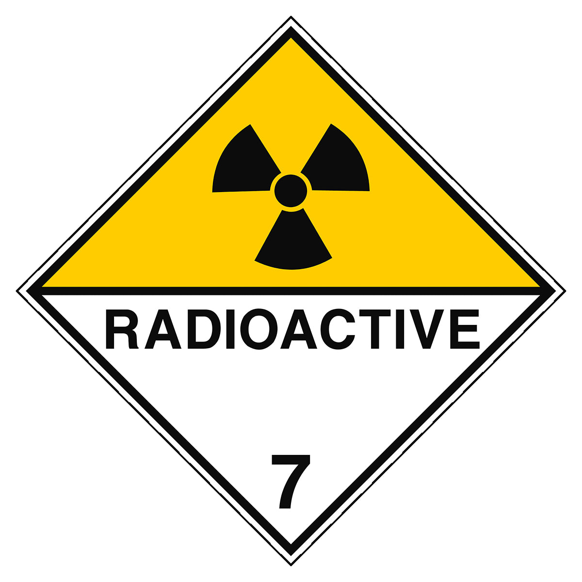 Aufkleber für den Transport gefährlicher Güter - Radioactive Stoffe