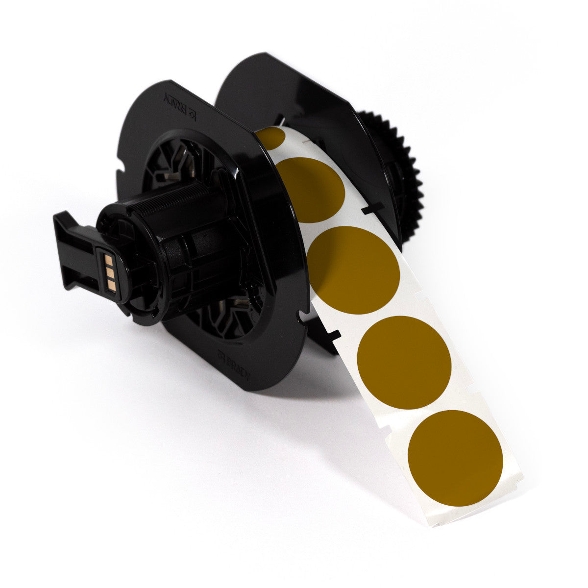 Inspection sticker, 25 mm, brown