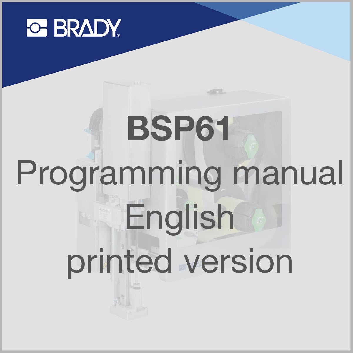 Manuel de programmation en anglais, version imprimée
