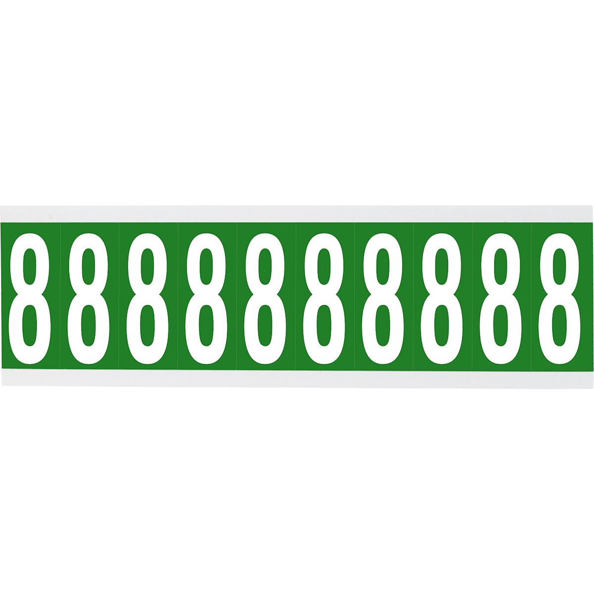 Chiffres ou lettres sur carte - 22 x 38 mm Blanc/Vert - 8