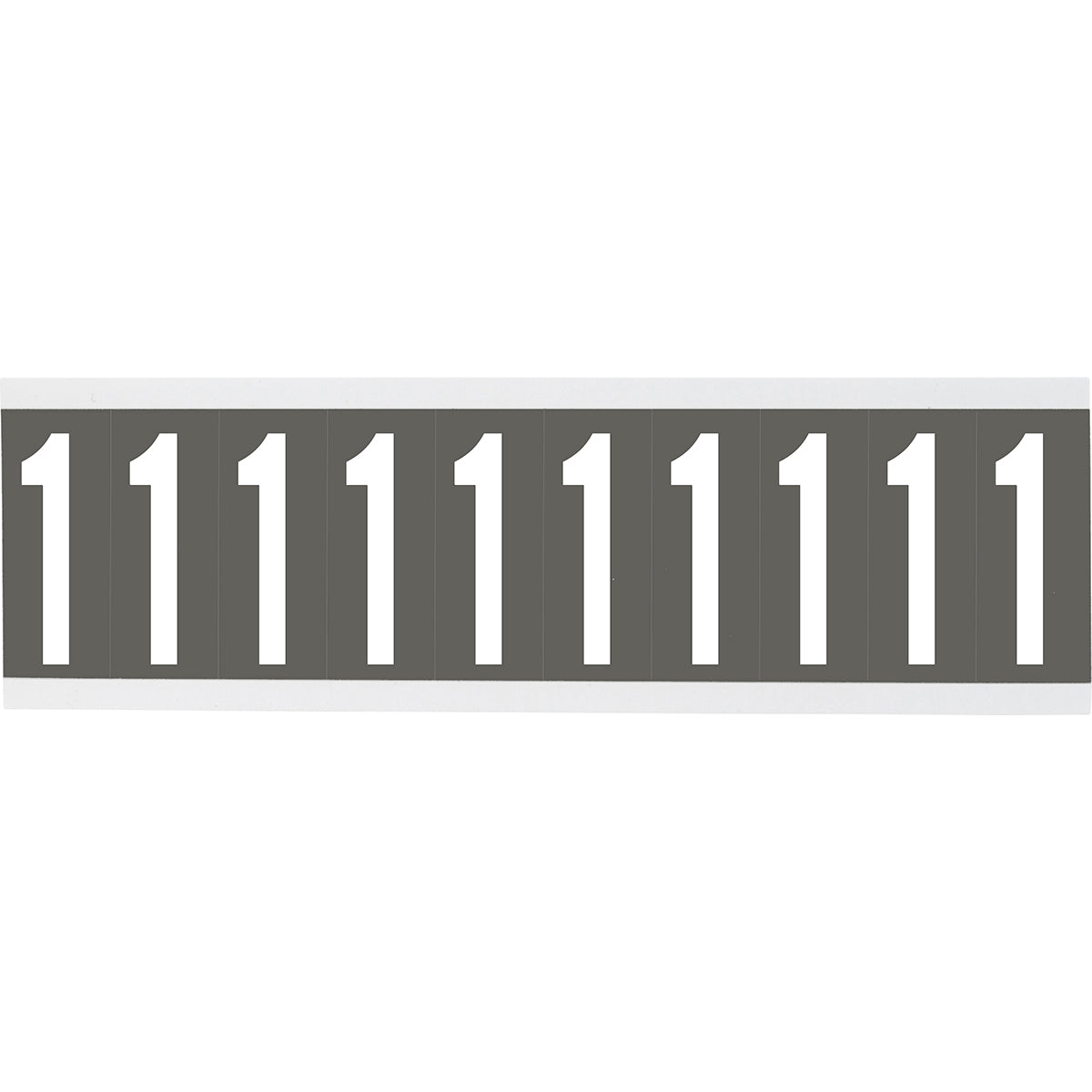 Zahlen oder Buchstaben auf Karte - 22 x 38 mm Weiss/Grau - 1