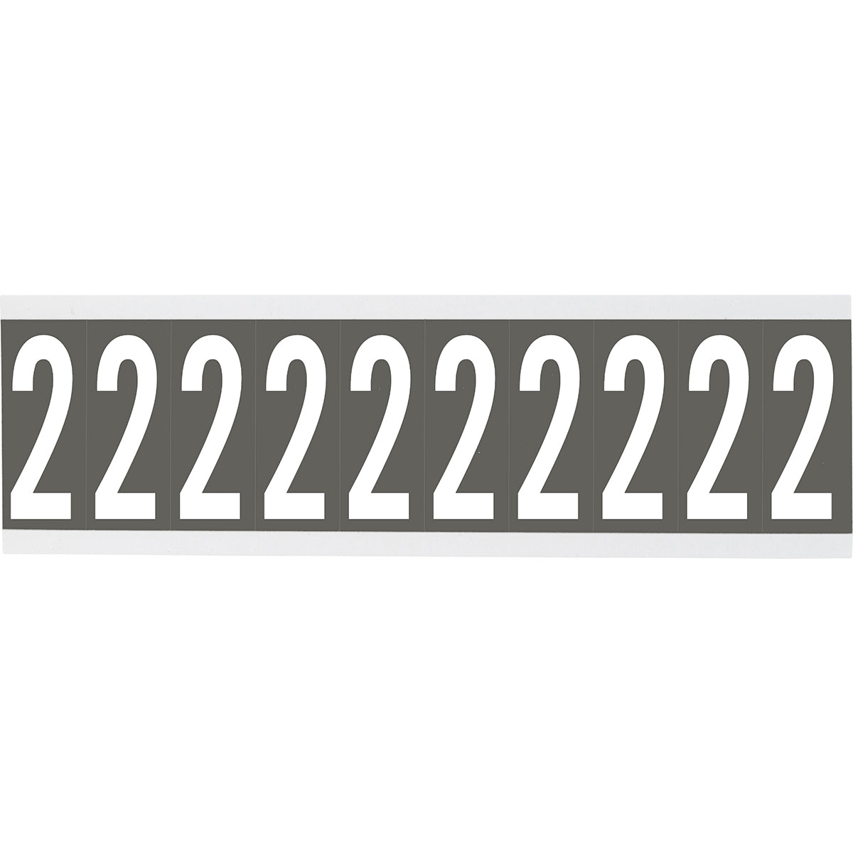 Numbers or letters on card - 22 x 38 mm White/Grey - 2