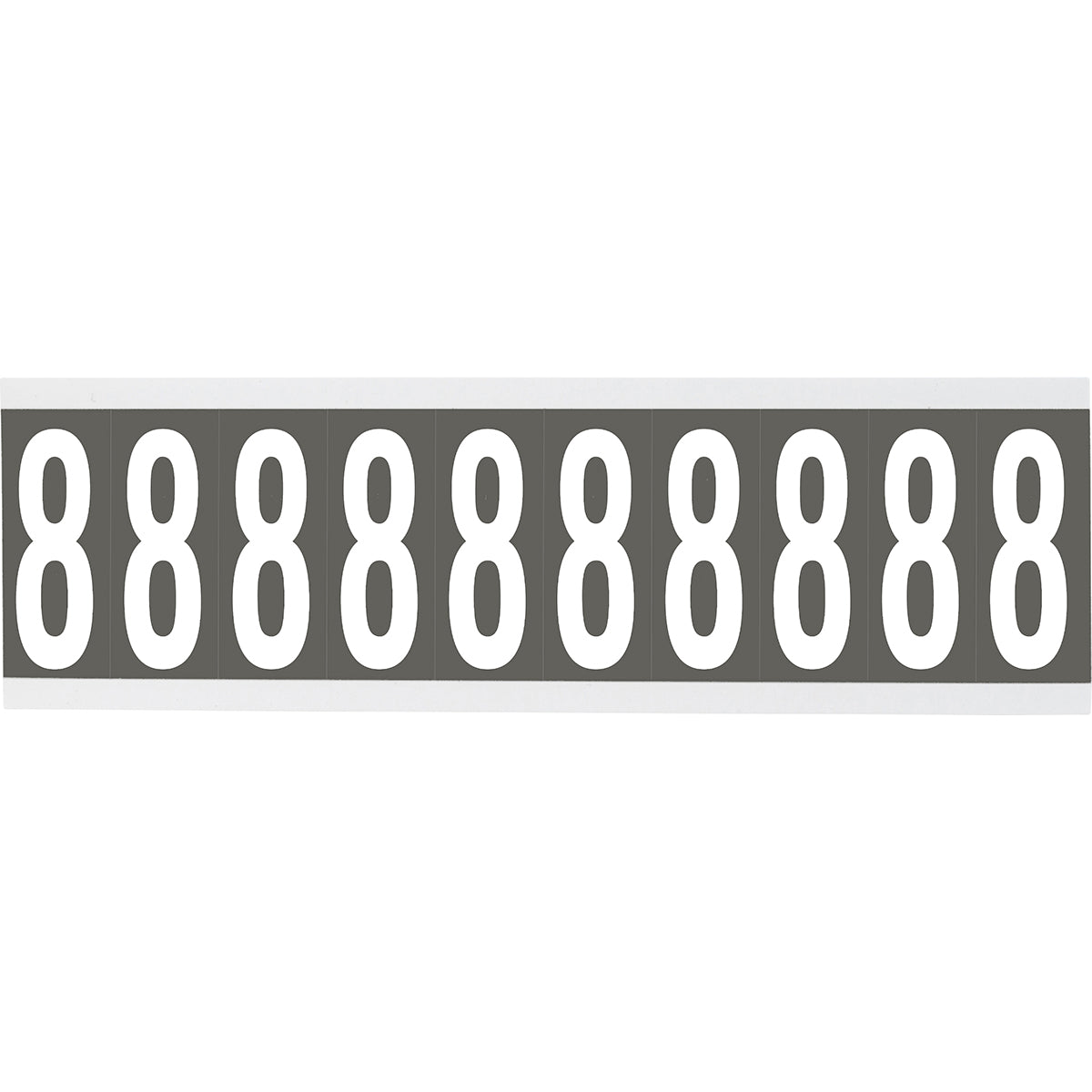 Zahlen oder Buchstaben auf Karte - 22 x 38 mm Weiss/Grau - 8