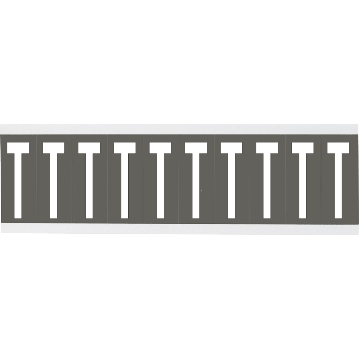 Zahlen oder Buchstaben auf Karte - 22 x 38 mm Weiss/Grau - T