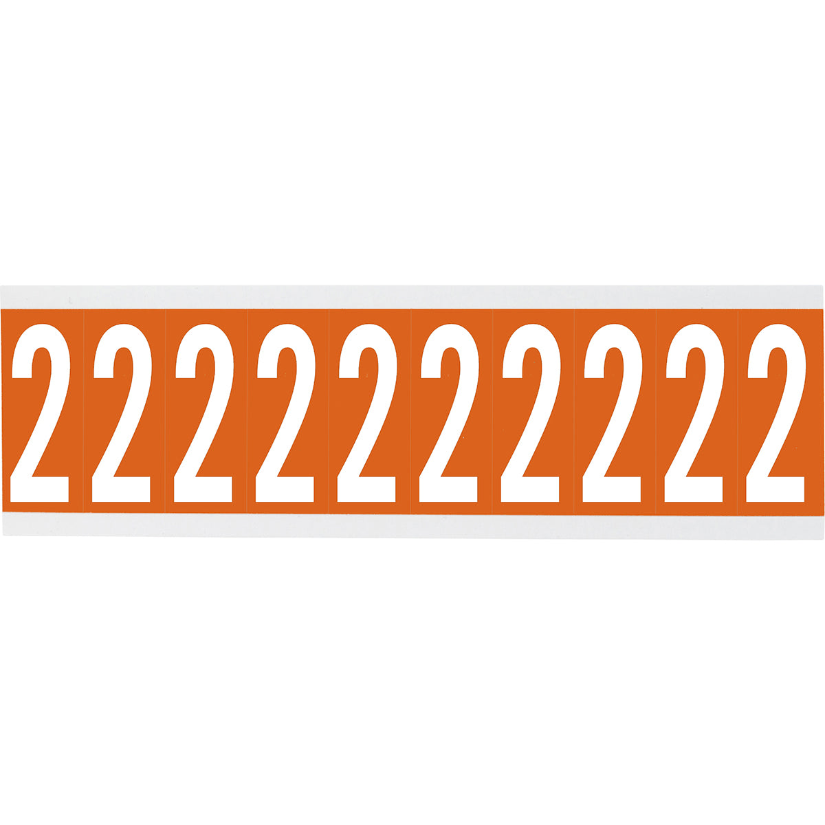 Chiffres ou lettres sur carte - 22 x 38 mm Blanc/Orange - 2
