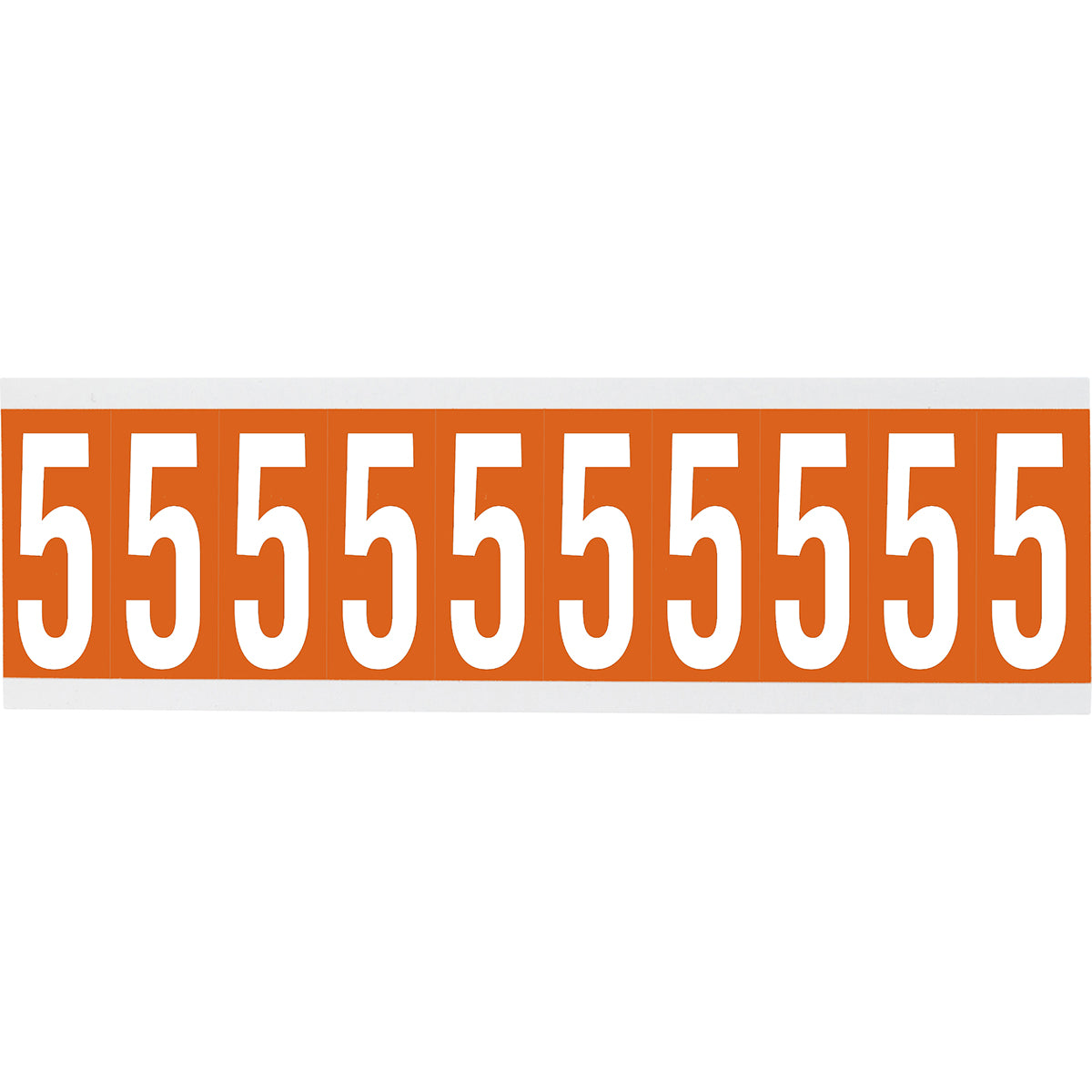 Zahlen oder Buchstaben auf Karte - 22 x 38 mm Weiss/Orange - 5