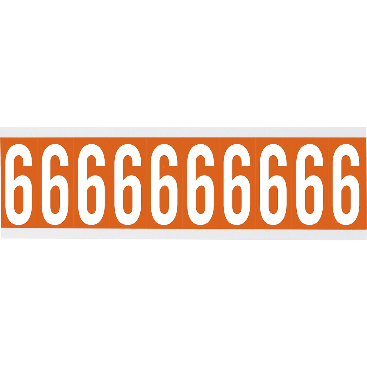 Zahlen oder Buchstaben auf Karte - 22 x 38 mm Weiss/Orange - 6