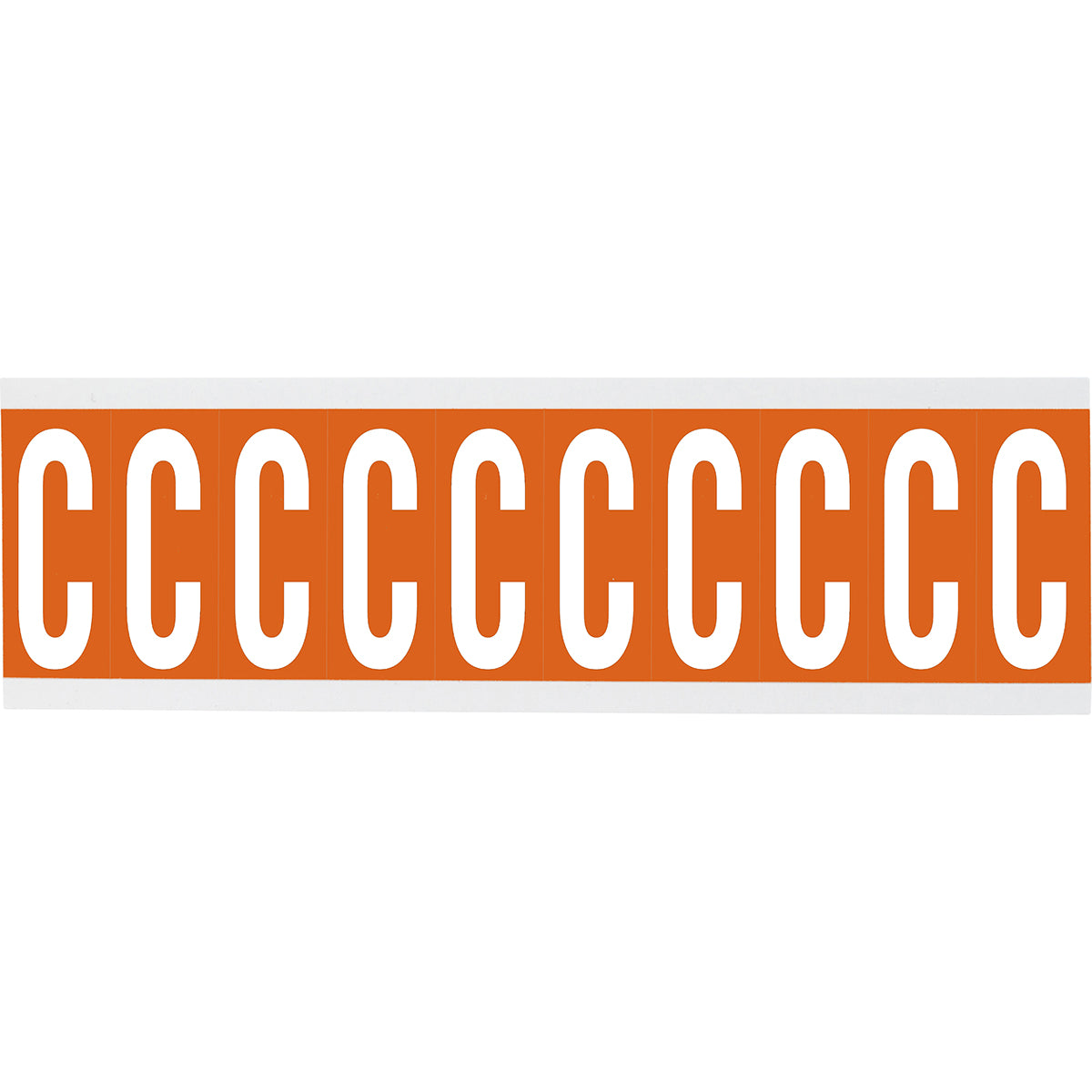 Zahlen oder Buchstaben auf Karte - 22 x 38 mm Weiss/Orange - C